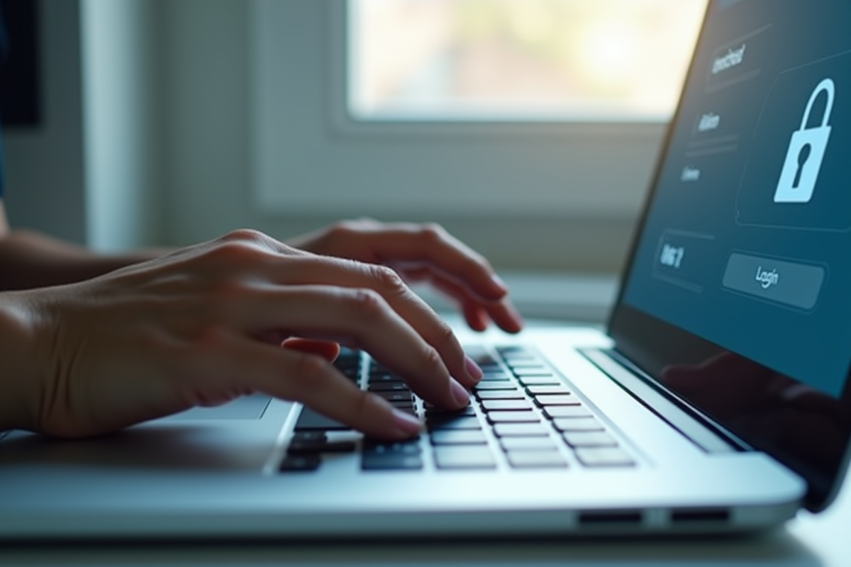 Mains tapant sur un clavier d